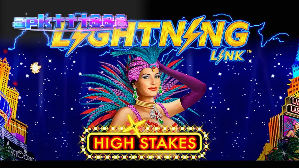 Tampilan visual permainan slot Lightning Link High Stakes dengan tema kasino mewah